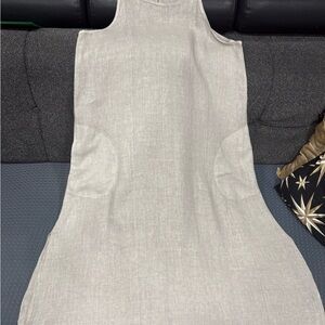 Elegant Cream Sleeveless Dress